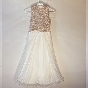 Xtraordinary SZ 10 Formal Pale copper/ivory gown dress Wedding Dance Recital